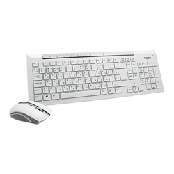 Rapoo 8200p Wireless Optical Mouse & Keyboard White